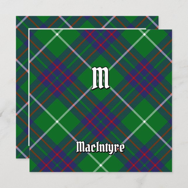 Klan MacIntyre Tartan Inbjudningar (Fram/baksida)