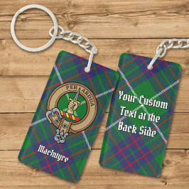 Klan MacIntyre Vapensköld over Hunting Tartan Keyc