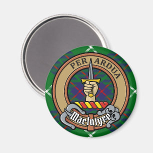 Klan MacIntyre-Vapensköld över Tartan Magnet