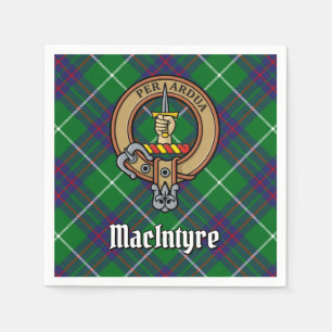 Klan MacIntyre-Vapensköld över Tartan Pappersservett
