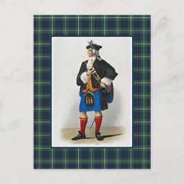Klan MacIntyre Vintage Illustration Tartan Ram Vykort