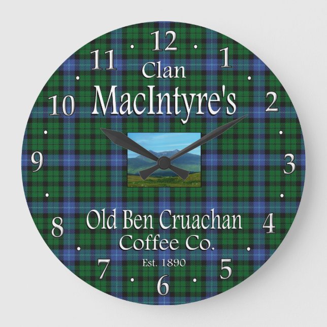 Klan MacIntyre's Old Ben Cruachan Coffee Co. Stor Klocka (Framsida)