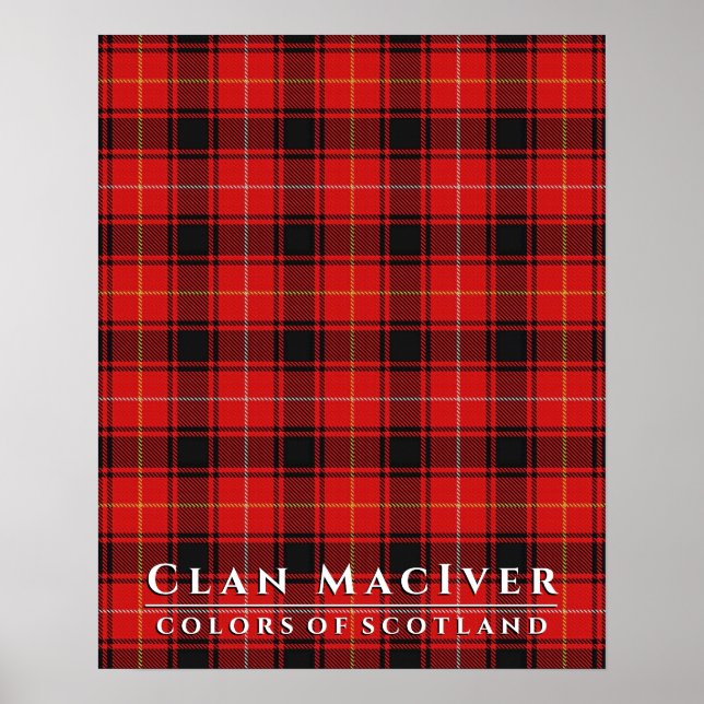 Klan MacIver Färg of Scotland 2 Tartan Play Poster (Framsidan)