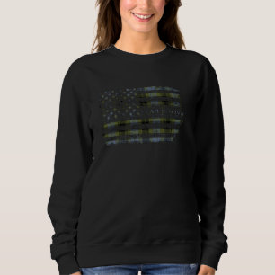 Klan MacIver Scottish tartan US flagga kilt Scotla T Shirt