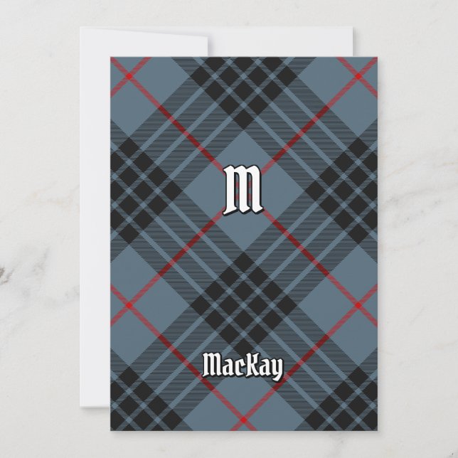 Klan MacKay Blue Tartan Inbjudningar (Framsida)