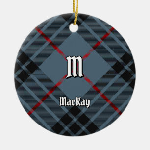 Klan MacKay Blue Tartan Julgransprydnad Keramik