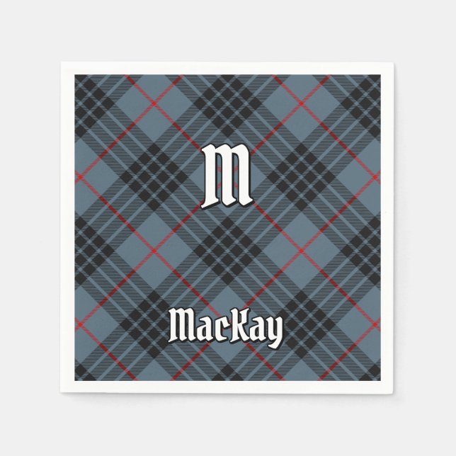 Klan MacKay Blue Tartan Pappersservett (Framsidan)