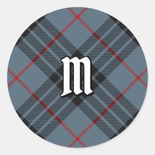 Klan MacKay Blue Tartan Runt Klistermärke