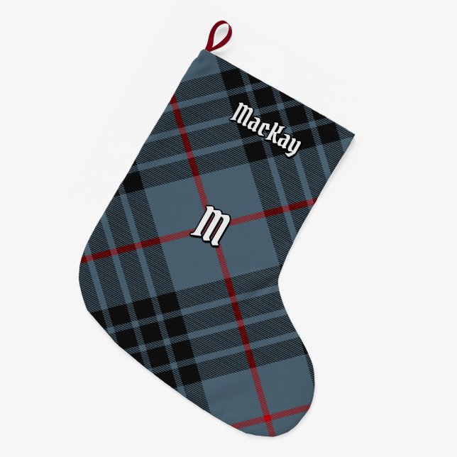 Klan MacKay Blue Tartan Stor Julstrumpa (Framsidan (Hängande))