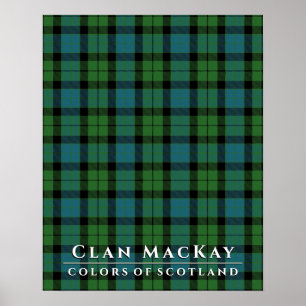 Klan MacKay Färger of Scotland 2 Ancient Tartan Poster