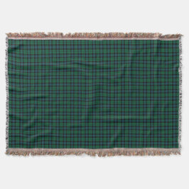 Klan MacKay Grönt och Blue Scottish Tartan Filt