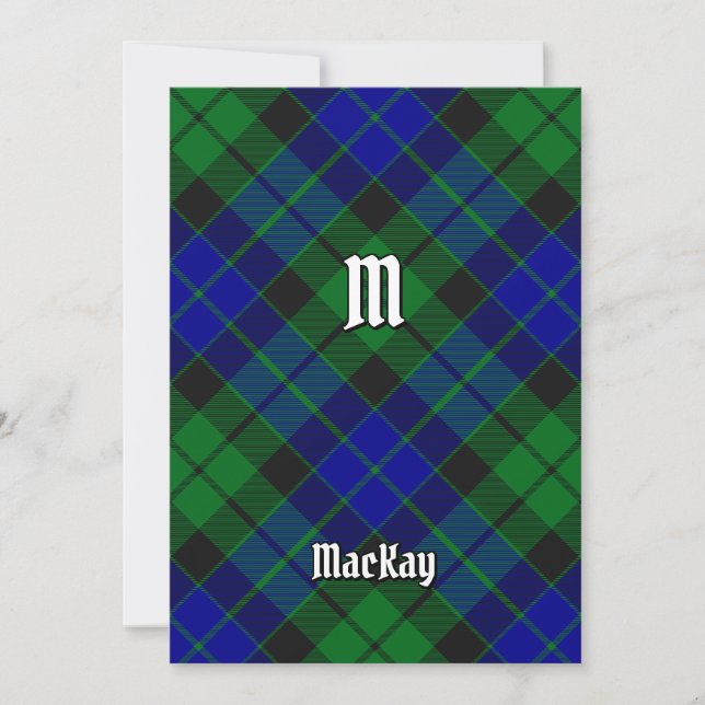 Klan MacKay Tartan Inbjudningar (Framsida)
