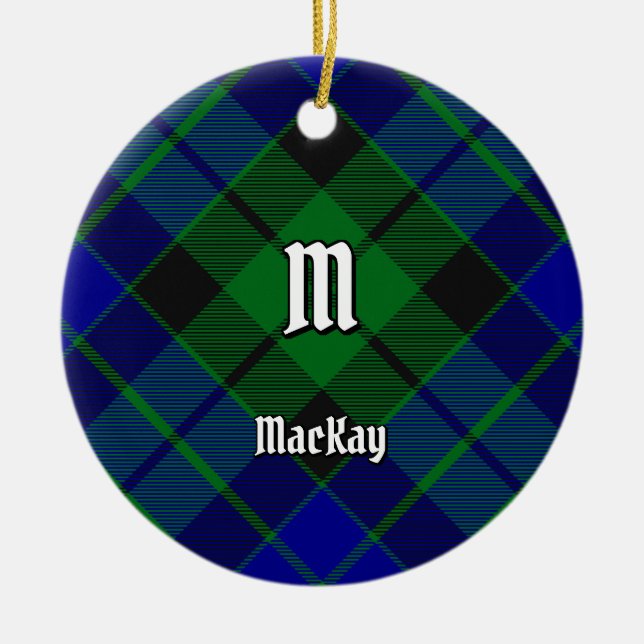 Klan MacKay Tartan Julgransprydnad Keramik (Framsidan)