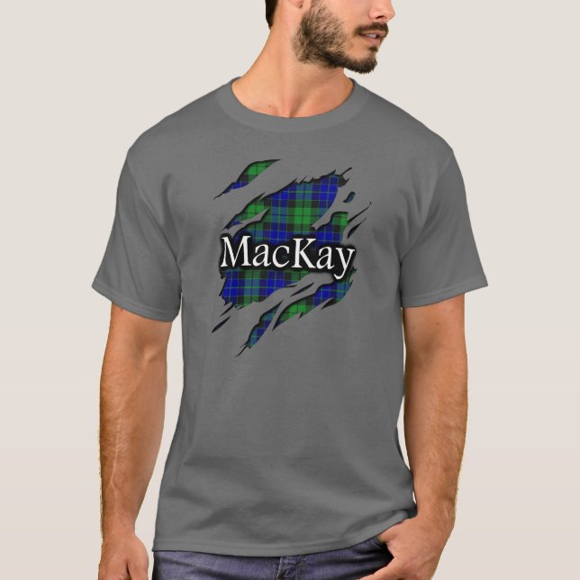 Klan MacKay Tartan Spirit Shirt Tee Shirt (Framsida)