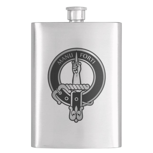 Klan MacKay Tartan Vapensköld-kolv Fickplunta (Framsidan)