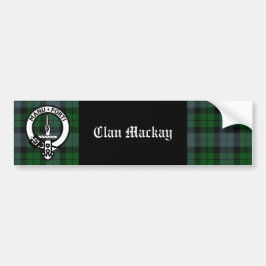 Klan Mackay Vapensköld Badge & Tartan Bumper Stick Bildekal