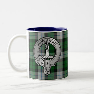 Klan MacKay Vapensköld & Dress Tartan Två-Tonad Mugg