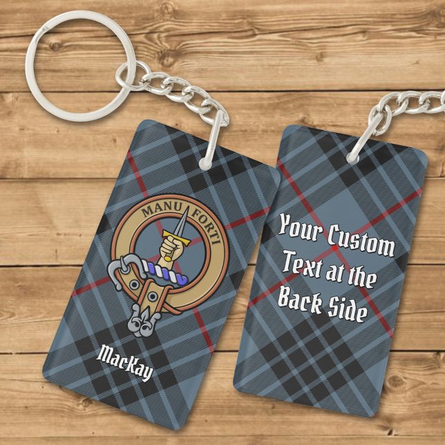 Klan MacKay-Vapensköld över Blue Tartan (Skapare uppladdad)