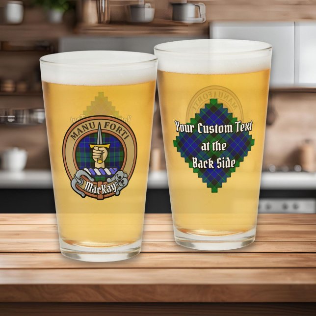 Klan MacKay-Vapensköld över Tartan Glaskopp (Skapare uppladdad)