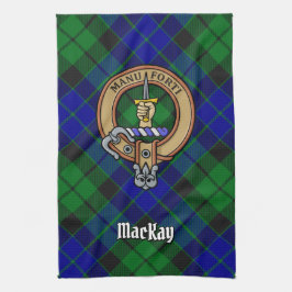 Klan MacKay-Vapensköld över Tartan Kökshandduk