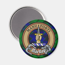 Klan MacKay-Vapensköld över Tartan Magnet