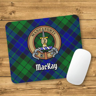 Klan MacKay-Vapensköld över Tartan Musmatta