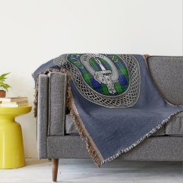 Klan MacKay Vapensköld & Tartan Knot Throw Blanket Filt