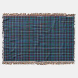 Klan Mackenzie Blue och Turquise Modern Tartan Mysfilt