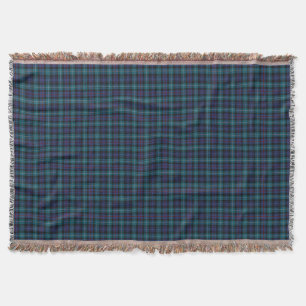 Klan Mackenzie Blue och Turquise Modern Tartan Mysfilt