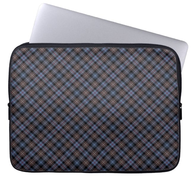 Klan Mackenzie Brown och Blue Reproduction Tartan Laptop Fodral (Framsidan)