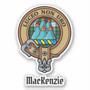 Klan MacKenzie Crest över klänning tartan dekal
