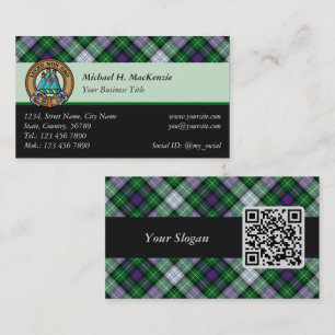 Klan MacKenzie Dress Tartan-Affärskortet Visitkort