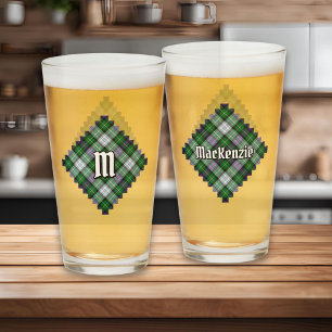 Klan MacKenzie Dress Tartan Glass Glaskopp