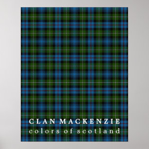 Klan MacKenzie Färg of Scotland Tartan Poster