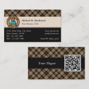 Klan MacKenzie Hunting Brown Tartan-Affärskortet Visitkort