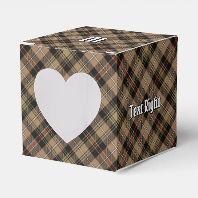 Klan MacKenzie Hunting Brown Tartan Favor Box Presentaskar (Framsidan Sidan)