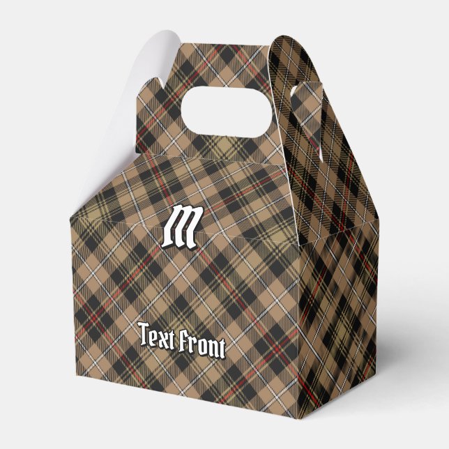 Klan MacKenzie Hunting Brown Tartan Favor Box Presentaskar (Framsidan Sidan)
