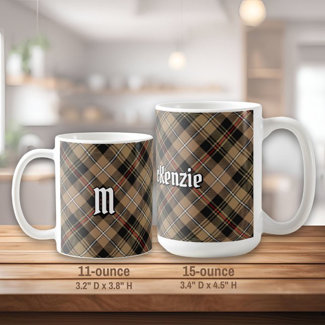 Klan MacKenzie Hunting Brown Tartan Kaffemugg (Skapare uppladdad)