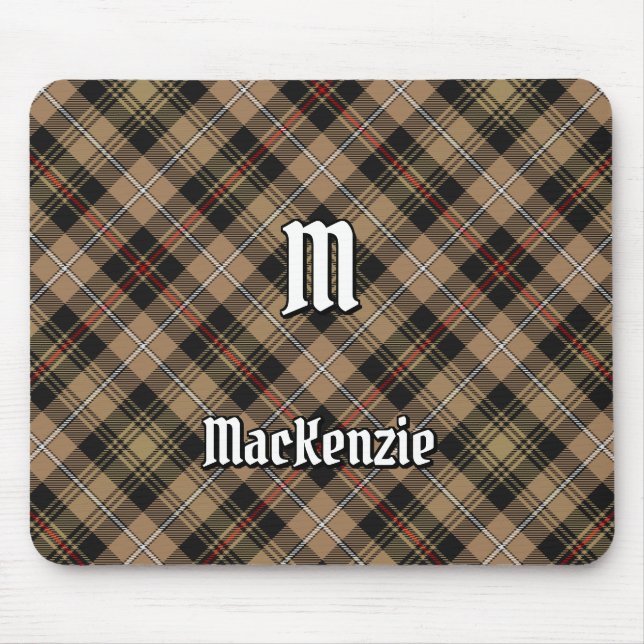 Klan MacKenzie Hunting Brown Tartan Mouse Pad Musmatta (Framsidan)