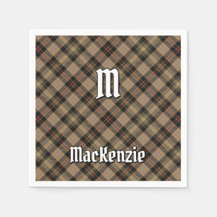 Klan MacKenzie Hunting Brown Tartan Napkins Pappersservett