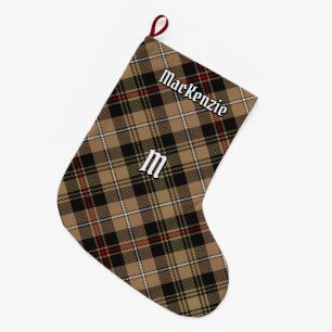 Klan MacKenzie Hunting Brown Tartan Stor Julstrumpa