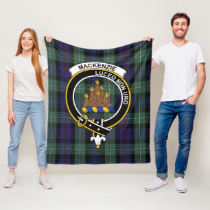 Klan MacKenzie Modern Blue Tartan Play Fleecefilt