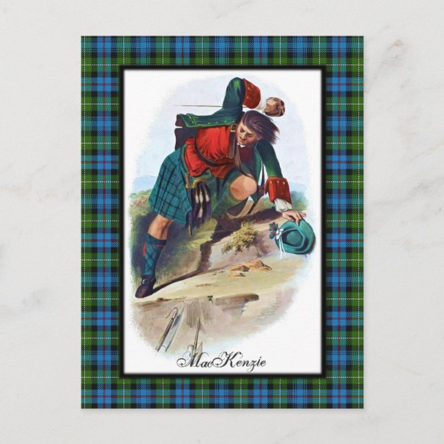 Klan MacKenzie Scottish Dreams Postcard Vykort (Framsida)