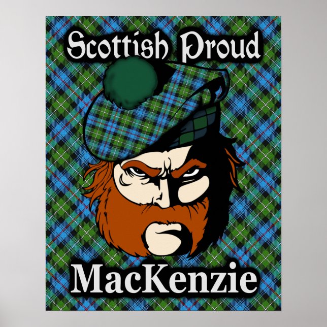Klan MacKenzie Scottish Tartan Poster (Framsidan)