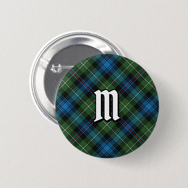 Klan MacKenzie Tartan Button Knapp (Framsida & baksida)