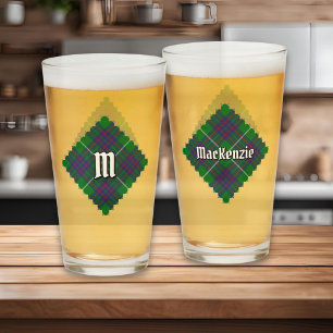 Klan MacKenzie Tartan Glass Glaskopp