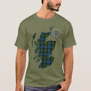 Klan MacKenzie Tartan Karta & Vapensköld T Shirt