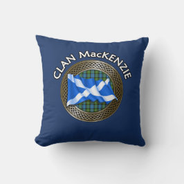 Klan MacKenzie Tartan Knot & Flagga Kudde