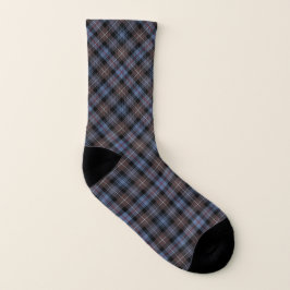 Klan Mackenzie Tartan Light Blue och Brown Play Strumpor