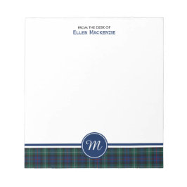 Klan Mackenzie Tartan Monogram Note Pad Anteckningsblock